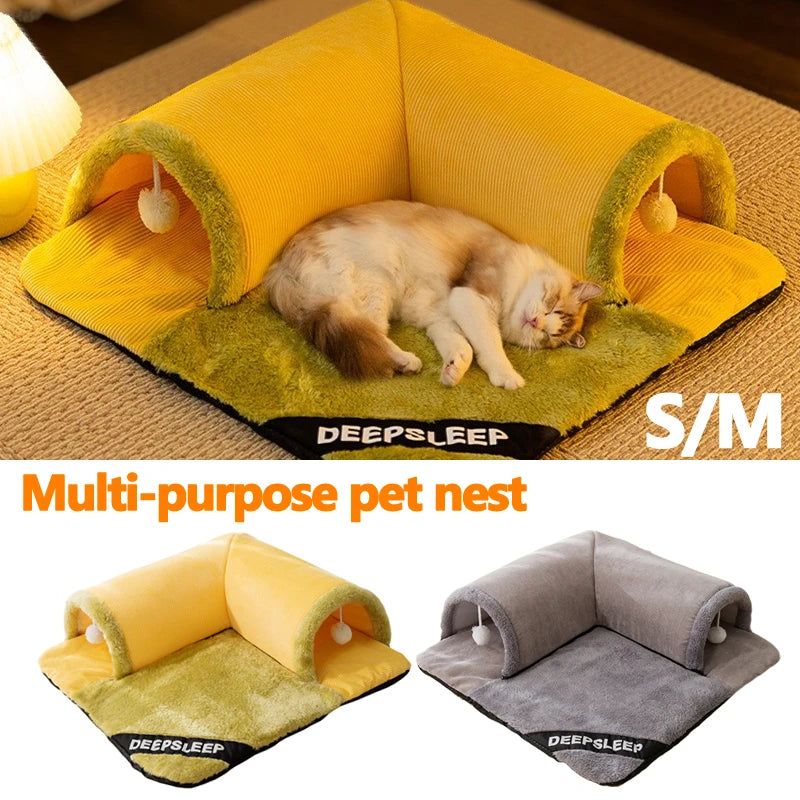 Tunnel Pet Bed and Play Mat