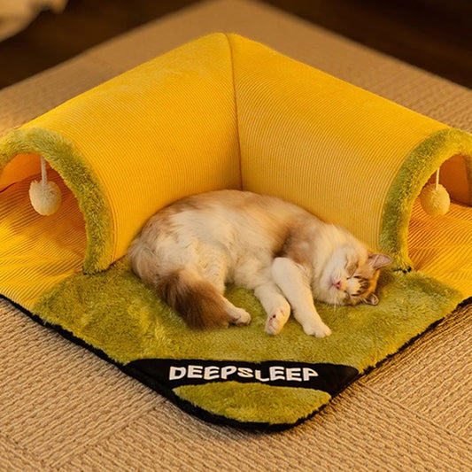 Tunnel Pet Bed and Play Mat